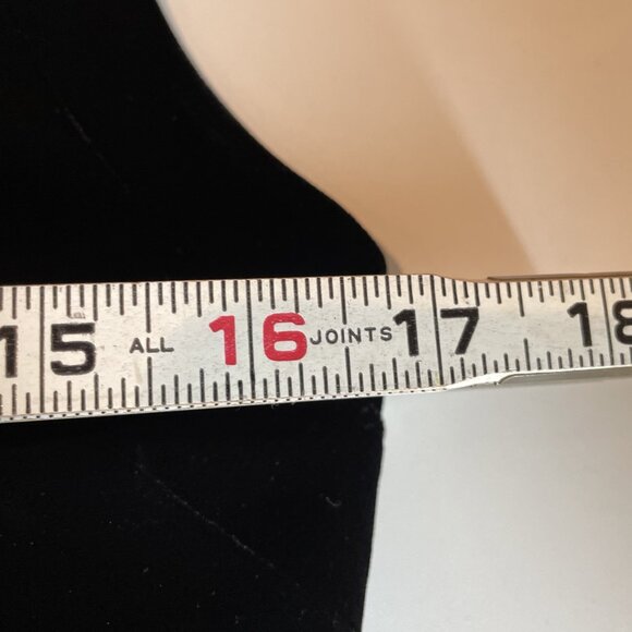 Y2K Express Velvet Midi Slip Dress Size 10 Black Babydoll Stretch Whimsigoth - Picture 9 of 11